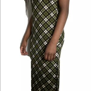 Michael Kors Maxi Plaid T Shirt Dress